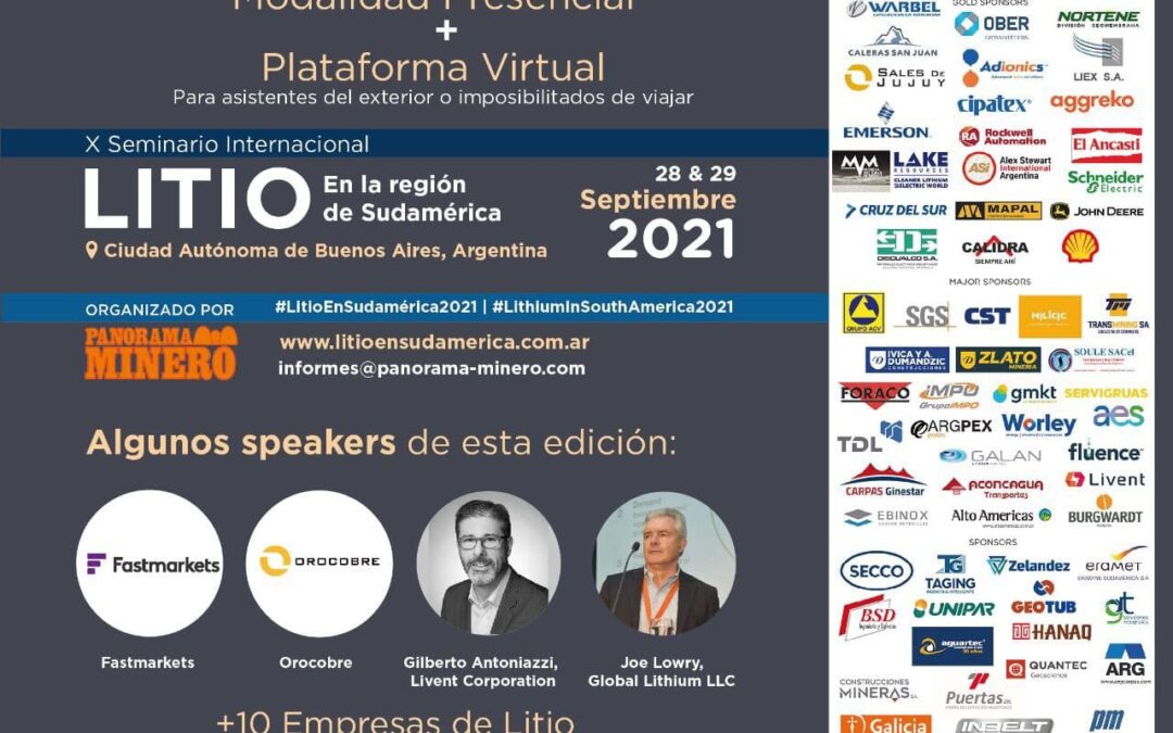 Presentes en el X Seminario Internacional Litio en la Región de Sudamérica 2021
